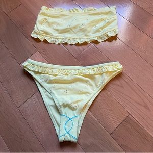ASOS yellow frill bikini